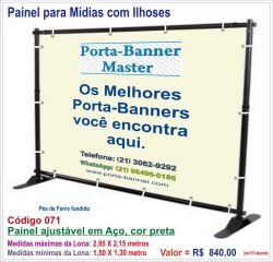 Painel / Moldura Código 070 para Lonas (com ilhoses) de até 2,38 X 2,38 metros
