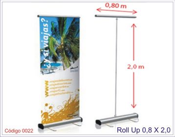 Roll Ups 0,8 X 2,0 m., 1,0 X 2,0 m., 1,2 X 2,0 m. e 1,4 X 2,0 metros - Compre pelo Telefone 3062-9292